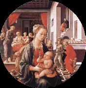 Filippino Lippi Virgin with the Child and Scenes from the Life of St Anne oil painting artist